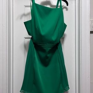BCBG Maxazria Size 8 Green short open back dress